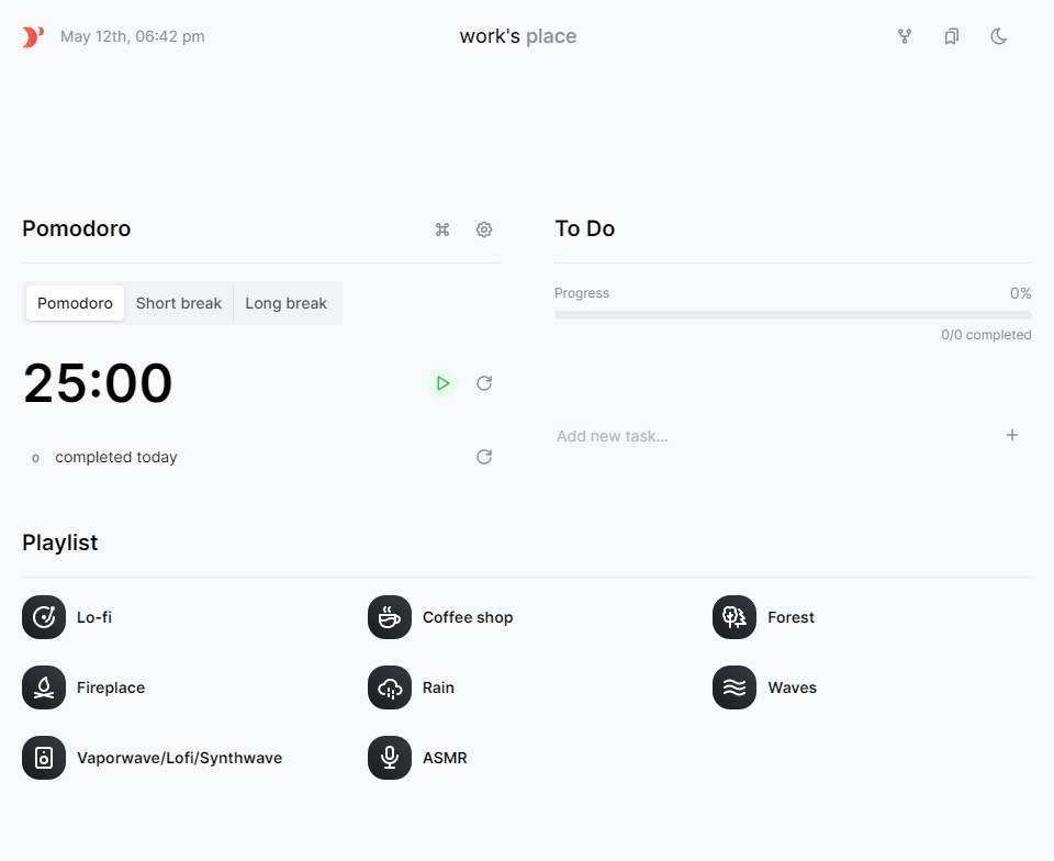 Daily place light mode example